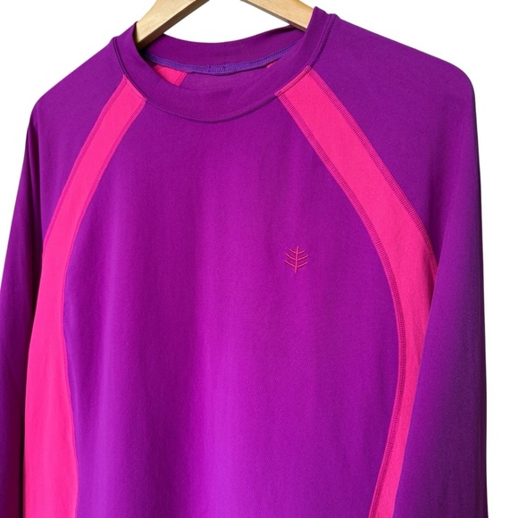 Coolibar Women's XL Purple Long Sleeve Sun Protection Shirt UPF 50+ Swim Summer - Picture 2 of 7